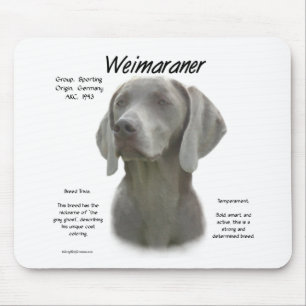 Weimaraner History Design Mouse Pad