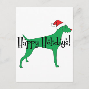 Weimaraner Holiday Christmas Postcard