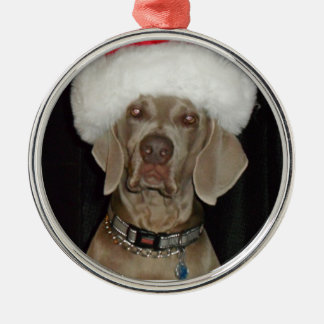 Weimaraner Holiday Helper Metal Tree Decoration