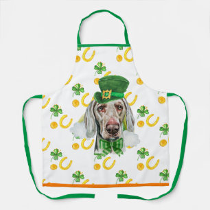Weimaraner Holiday Home Decor St Patrick's Day Dog Apron