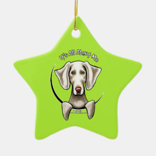 Weimaraner IAAM Ceramic Tree Decoration