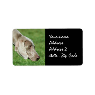 Weimaraner Label