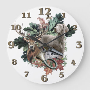  Weimaraner  Large Clock