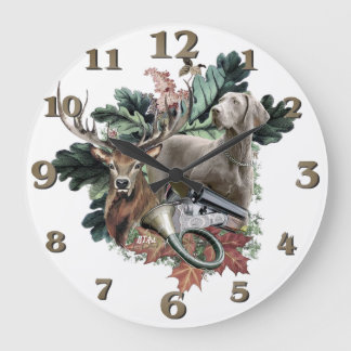  Weimaraner  Large Clock