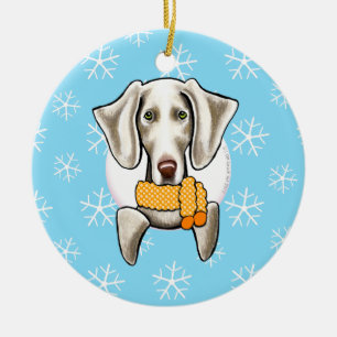 Weimaraner Let it Snow Ceramic Ornament