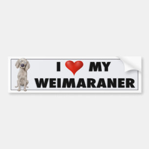 Weimaraner love sticker