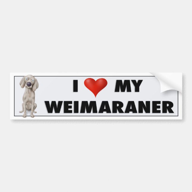 Weimaraner love sticker (Front)