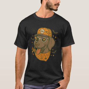 Weimaraner Lover Dog Mum Halloween Vibes Spooky Se T-Shirt