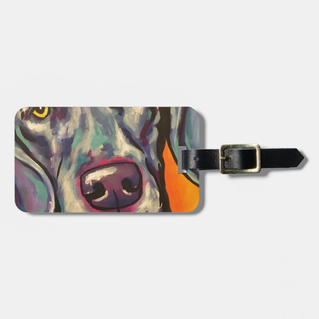 weimaraner luggage tag (Front Horizontal)