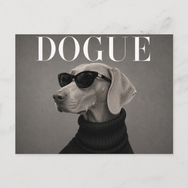 Weimaraner Luxury Hound Haute Postcard (Front)