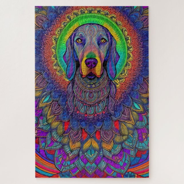 Weimaraner Mandala Weimmandala Puzzle  (Vertical)