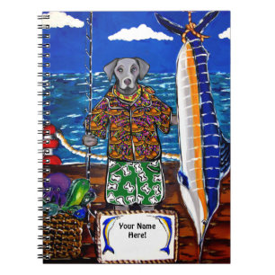 Weimaraner  Marlin Fishing Notebook