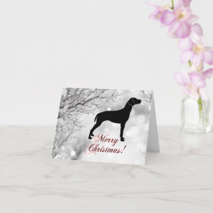 Weimaraner Merry Christmas Card