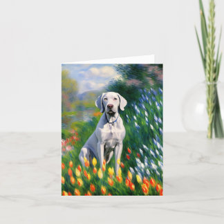 Weimaraner Monet Blank Notecard
