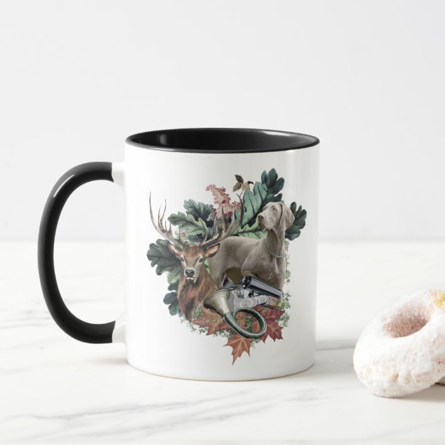  Weimaraner  Mug (With Donut)