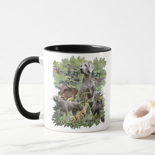  Weimaraner  Mug (With Donut)