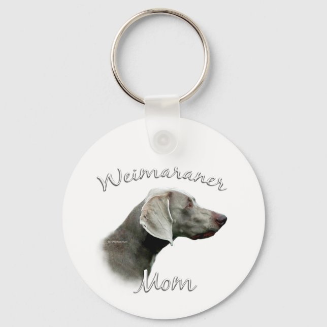 Weimaraner Mum 2 Key Ring (Front)