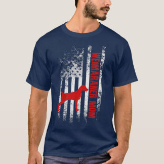 Weimaraner Mum American Flag Gift T-Shirt