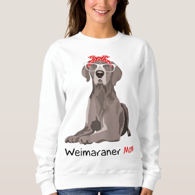 Weimaraner Mum Bandanna Womens Weimaraner Dog Sweatshirt (Front)