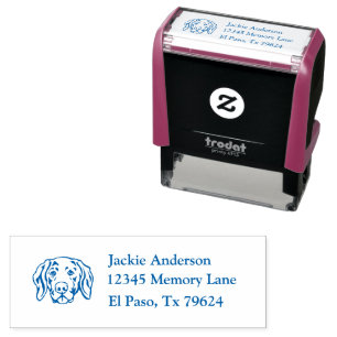 WEIMARANER   Name & Return Address Self-inking Stamp