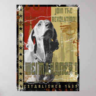 Weimaraner Nation : Vintage Weimaraner Poster