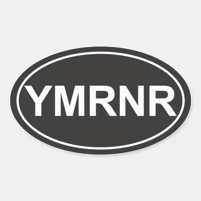Weimaraner Nation : YMRNR Euro Style Oval Sticker (Front)