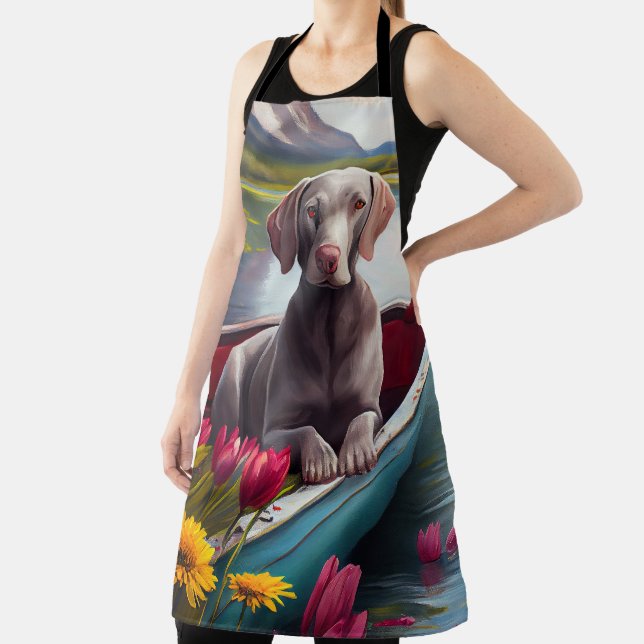 Weimaraner on a Paddle: A Scenic Adventure Apron (Insitu)