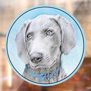Weimaraner Painting - Cute Original Dog Art