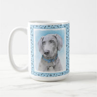 Weimaraner Painting - Cute Original Dog Art