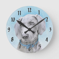 Weimaraner Painting - Cute Original Dog Art