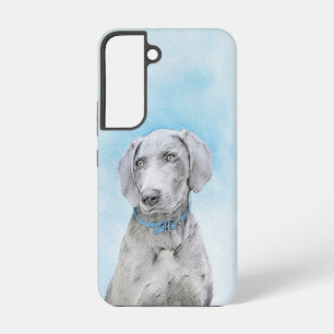 Weimaraner Painting - Cute Original Dog Art Samsung Galaxy Case