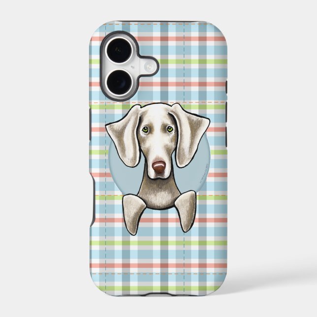 Weimaraner Pale Plaid (Back)