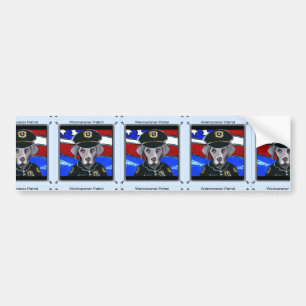 WEIMARANER PATROL OFFICER BUMPER STICKER