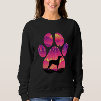 Weimaraner Paw Mom Dad Dog  Women Men Sweatshirt