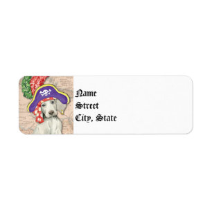 Weimaraner Pirate Return Address Label