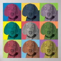 Weimaraner Pop-Art Ornament