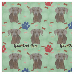 Weimaraner Portrait Fabric