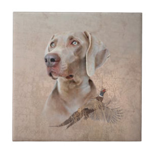 Weimaraner Poster Canvas Print Tapestry Acrylic Pr Ceramic Tile