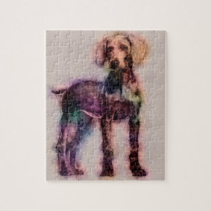 Weimaraner puppy sketch jigsaw puzzle