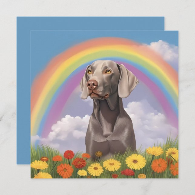 Weimaraner Rainbow Bridge Memorial Custom Dog Name (Front/Back)