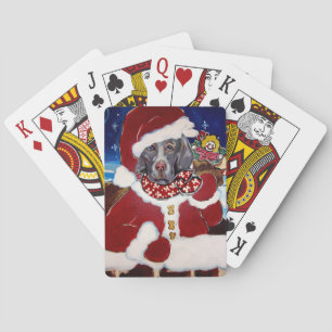 Weimaraner Santa Playing Cards