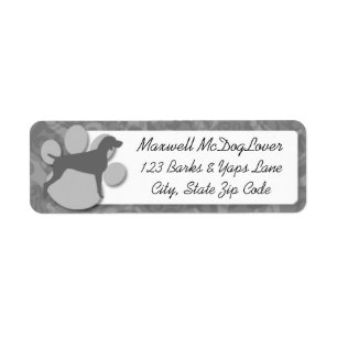 Weimaraner Silhouette Return Address Label