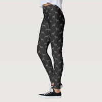 Weimaraner Silhouettes Pattern Grey and Black