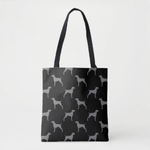 Weimaraner Silhouettes Pattern Tote Bag