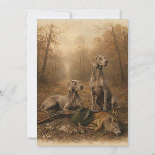 Weimaraner – Silver Ghost Hunter Invitation