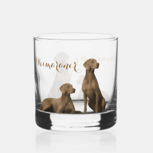Weimaraner – Silver Ghost Hunter  Whiskey Glass
