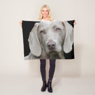 Weimaraner Silver Grey Fleece Blanket