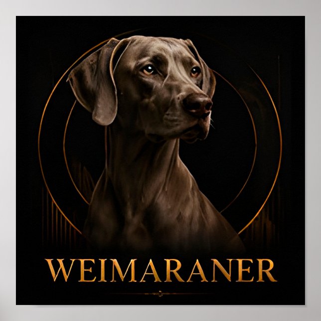 Weimaraner Silver Hunter Collection Poster (Front)