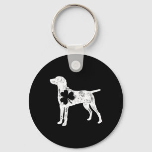 Weimaraner St Patricks Day Boys Kids Girls Shamroc Key Ring