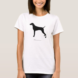 Weimaraner T-shirt (black silhouette)